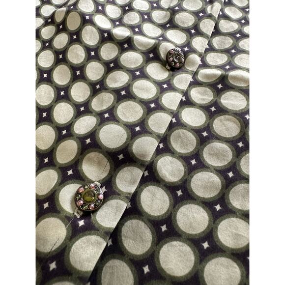 Vintage Bob Mackie Green Silk Blouse Size Small - Picture 5 of 5